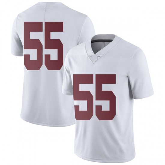 Alabama Crimson Tide Youth Emil Ekiyor Jr. #55 No Name White NCAA Nike Authentic Stitched College Football Jersey WH16A57YK